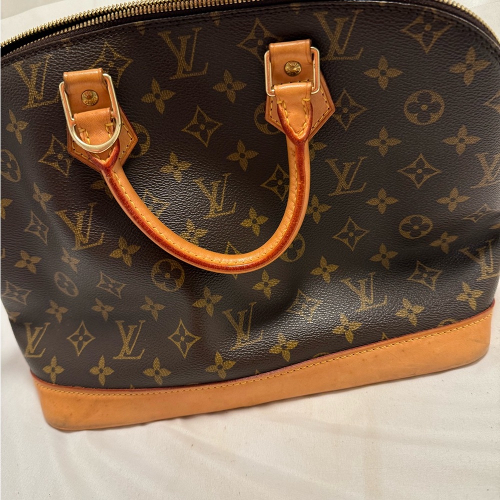 Louis Vuitton Brown and Tan Monogram Satchel